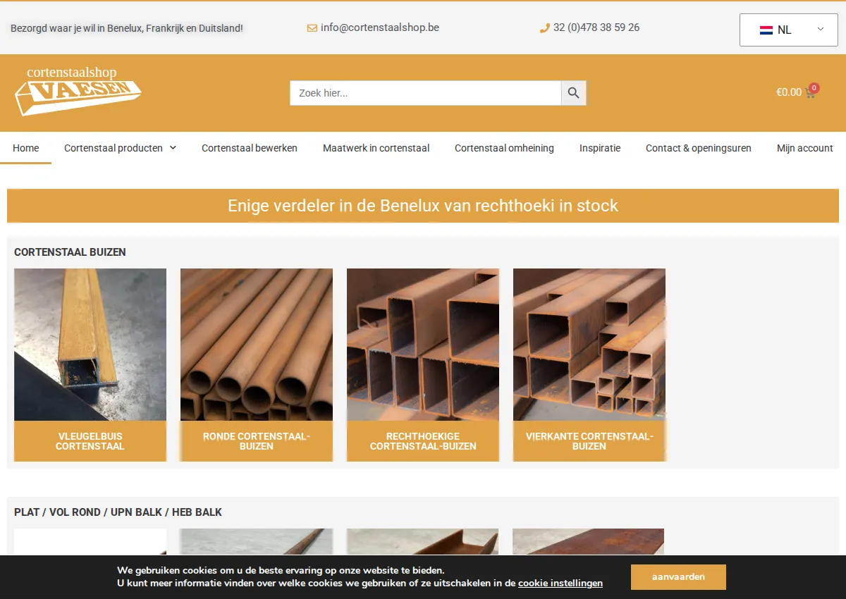 Store homepage