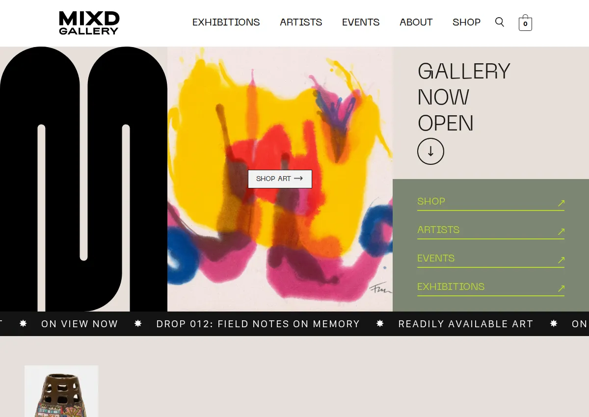 Store homepage