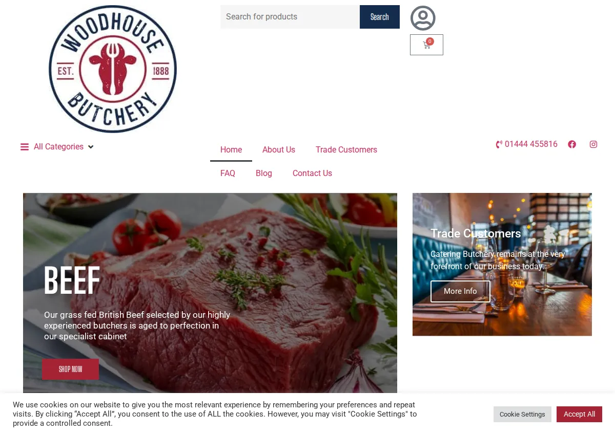 Store homepage