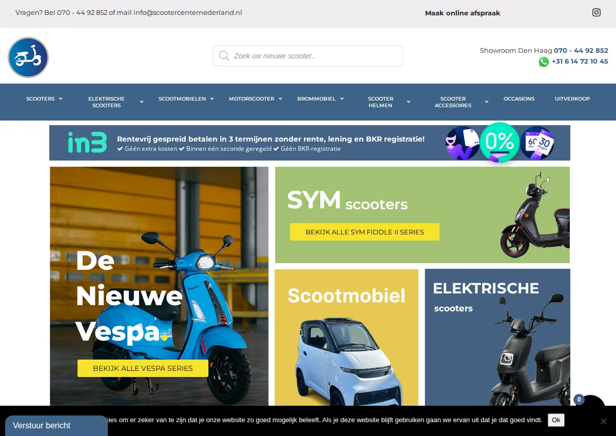 Store homepage