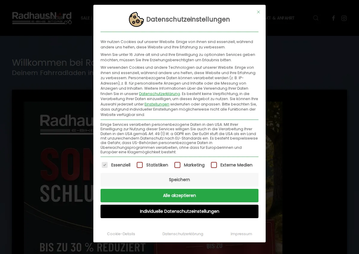 Store homepage