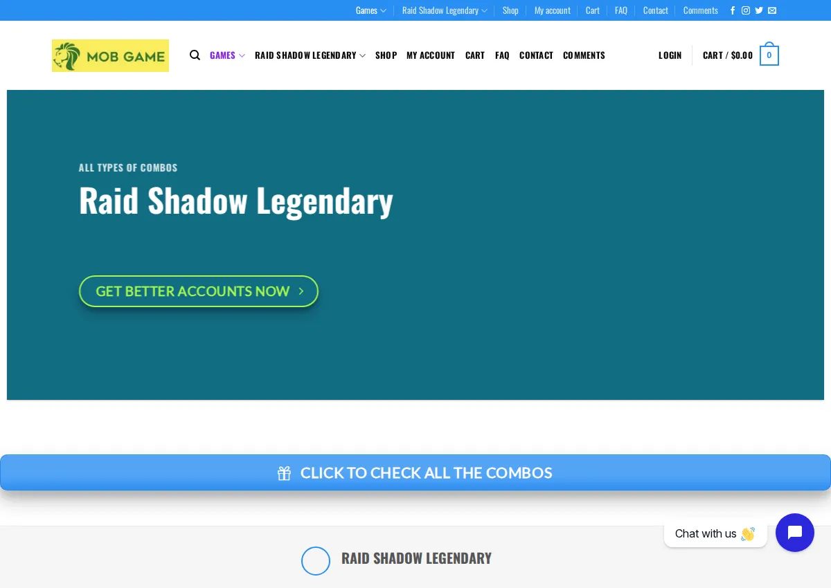 Store homepage