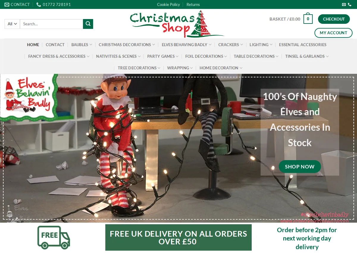 Store homepage