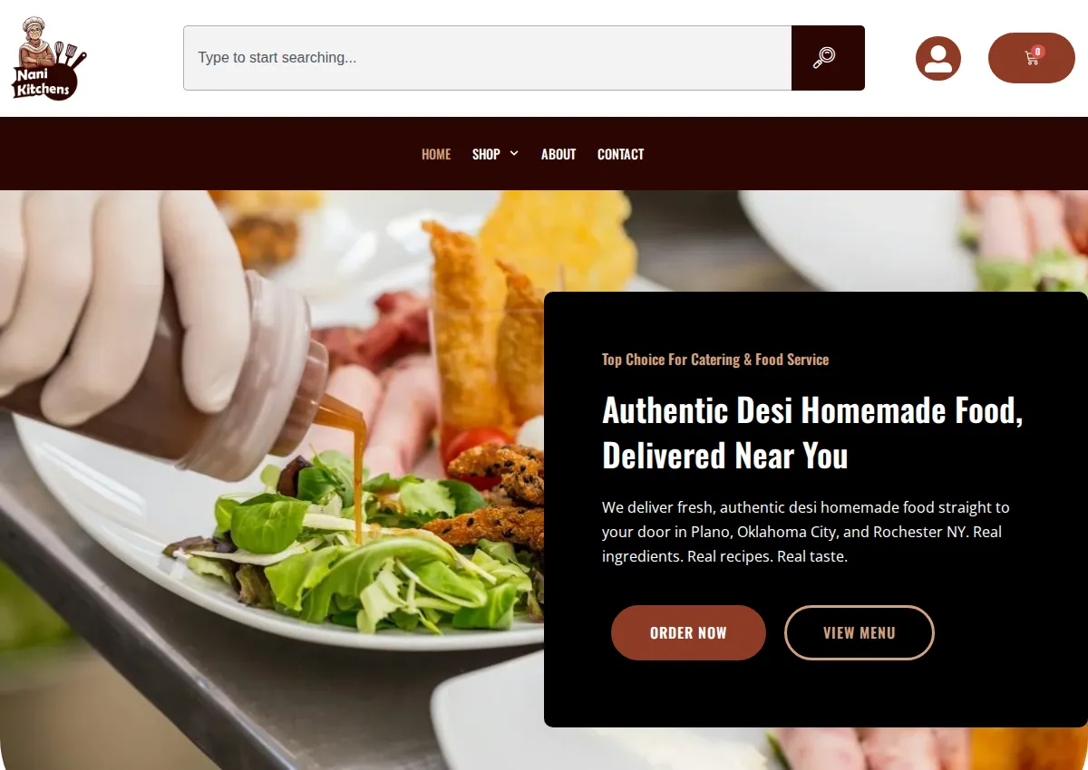 Store homepage