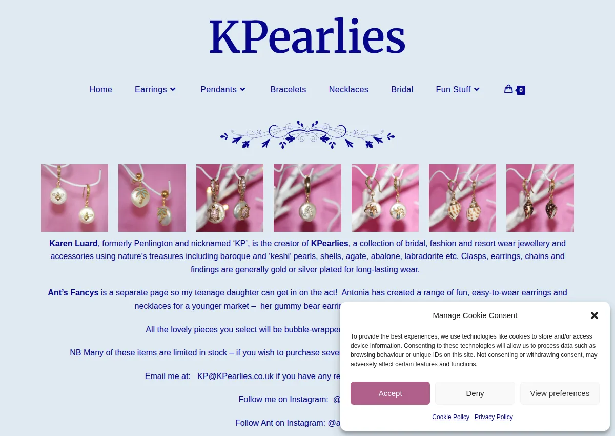 Store homepage