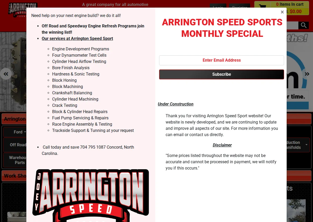 Store homepage