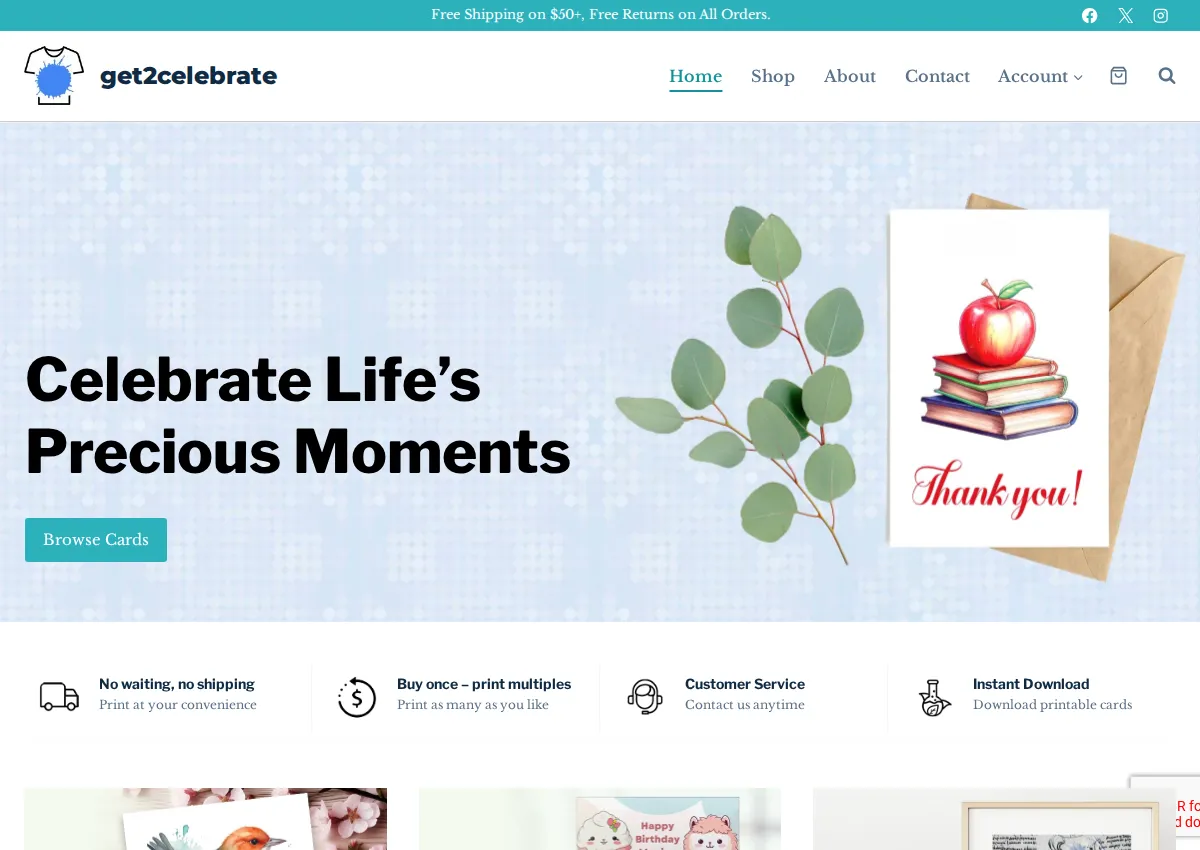 Store homepage