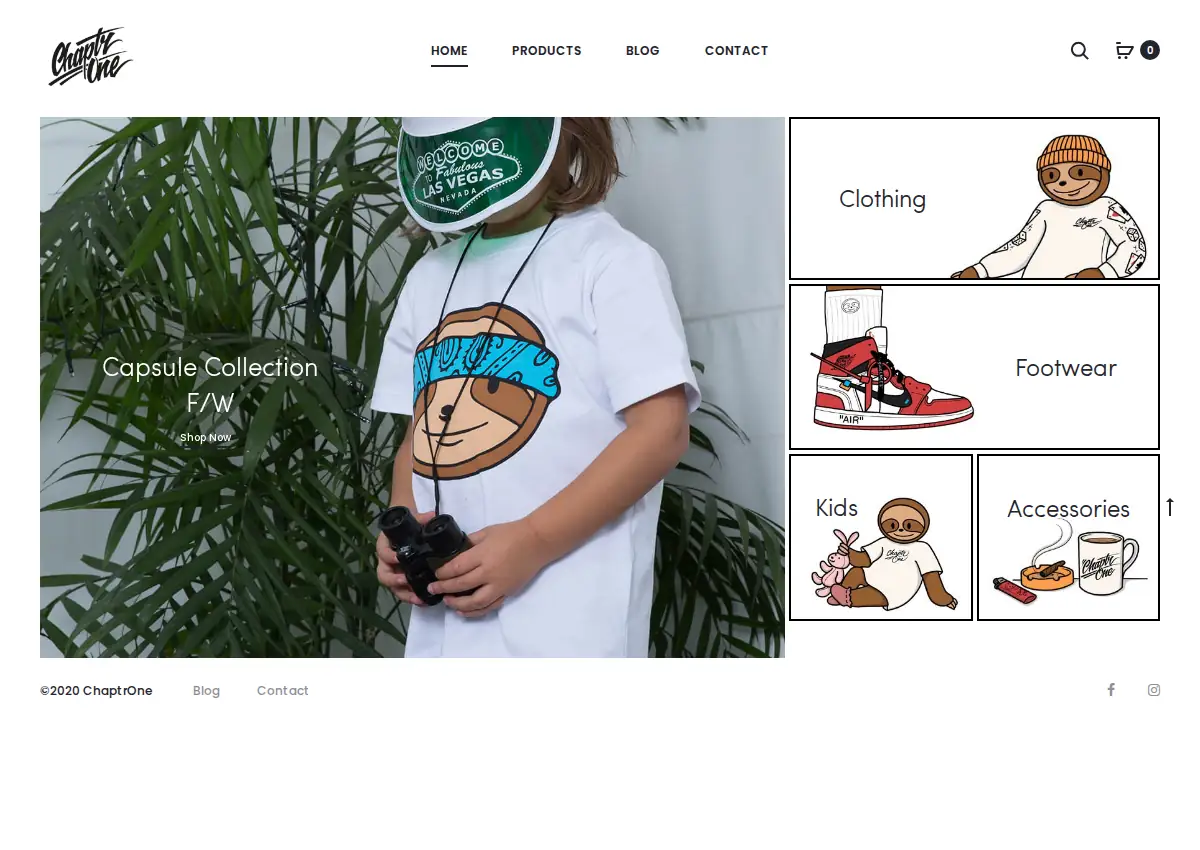 Store homepage
