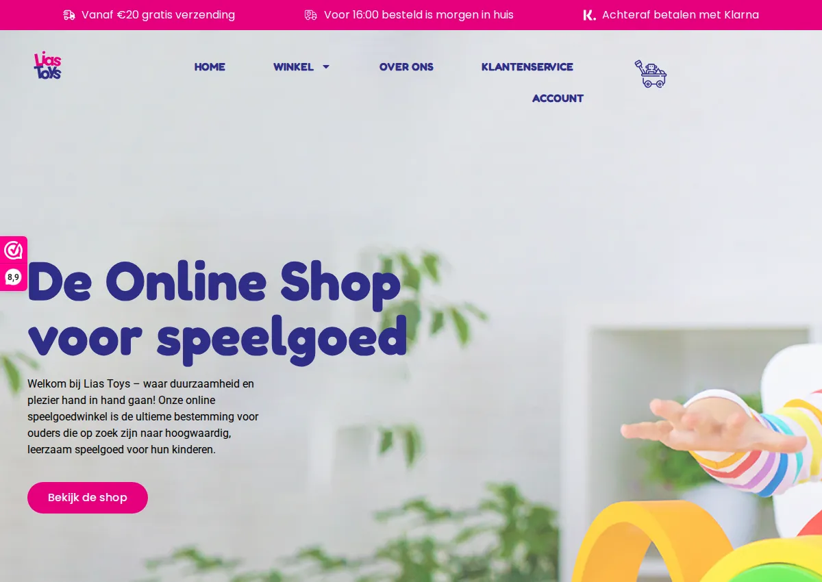 Store homepage