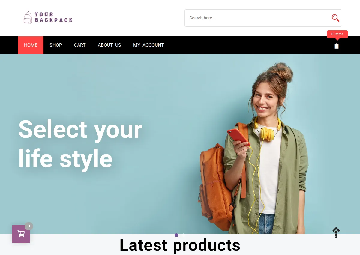 Store homepage