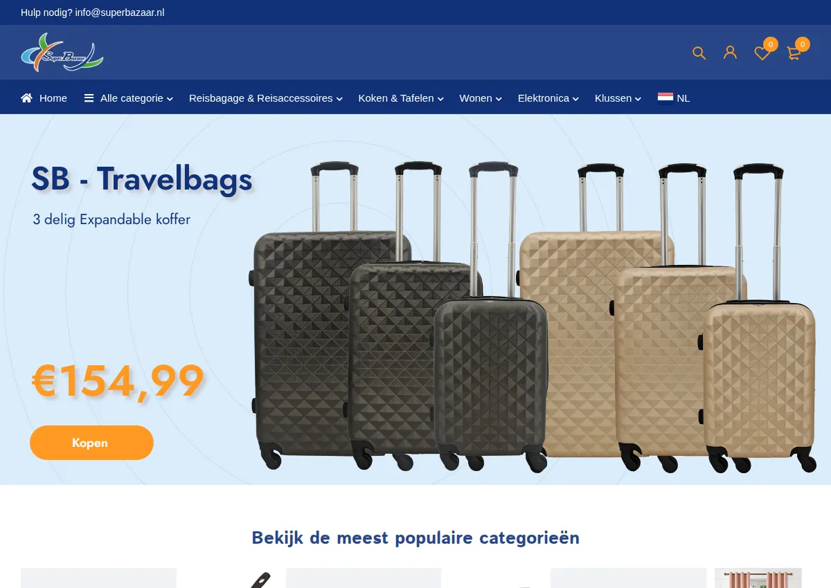 Store homepage