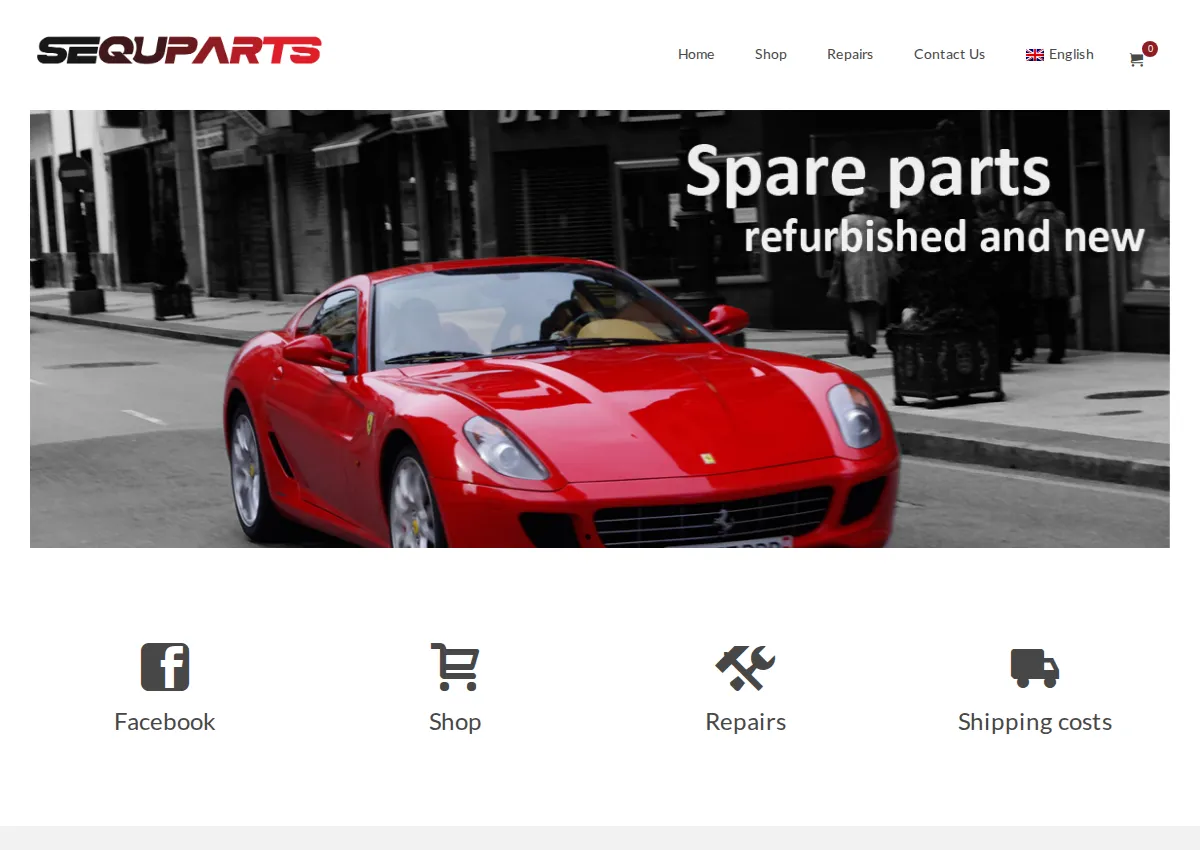 Store homepage