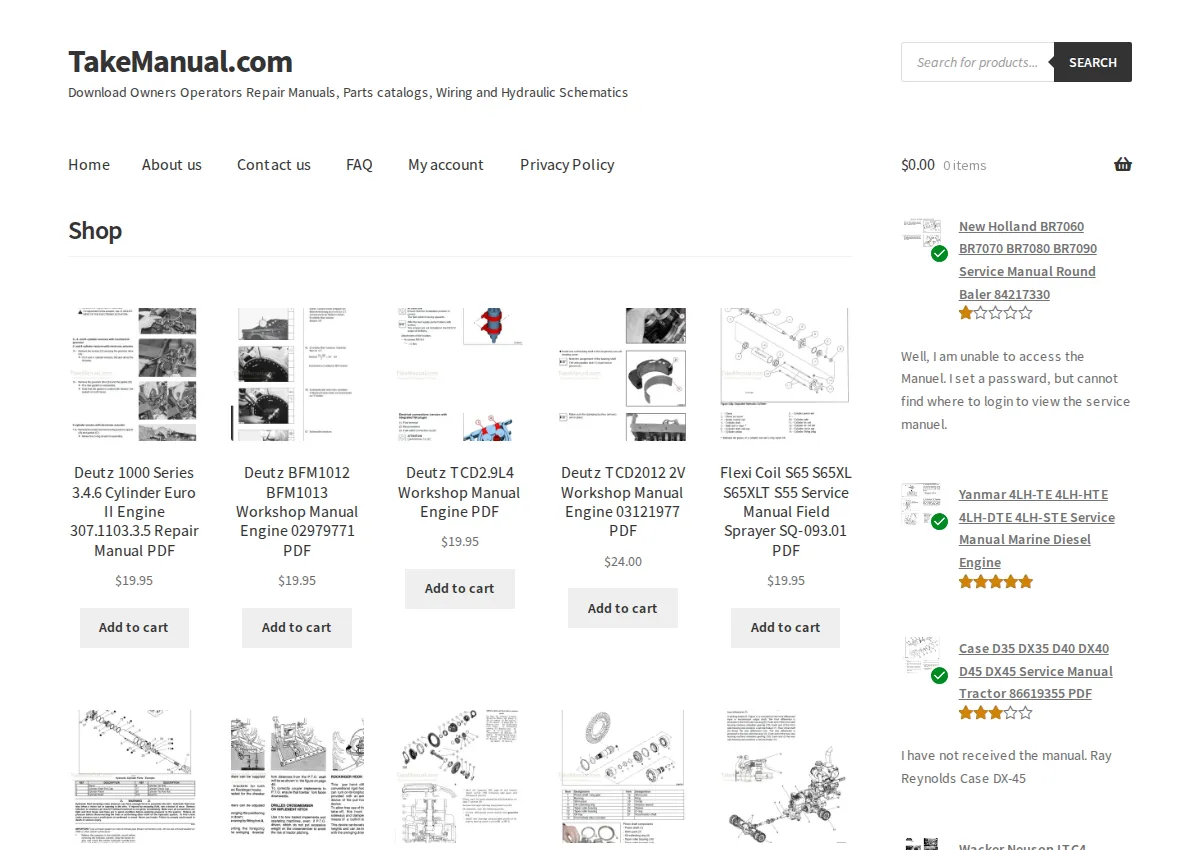 Store homepage
