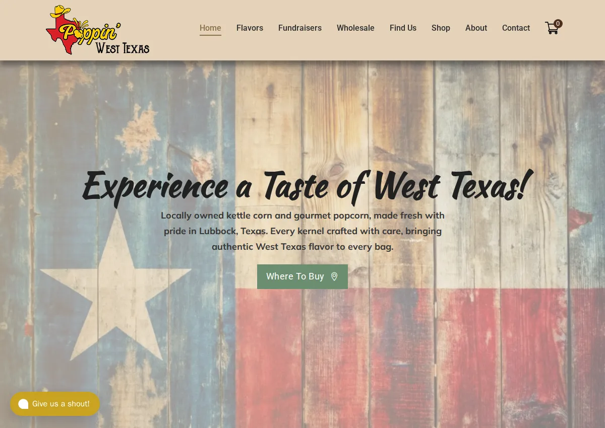 Store homepage