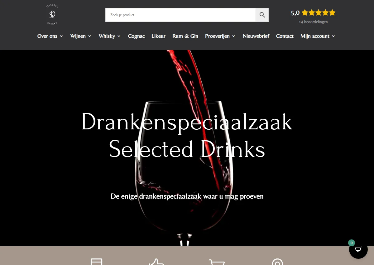 Store homepage