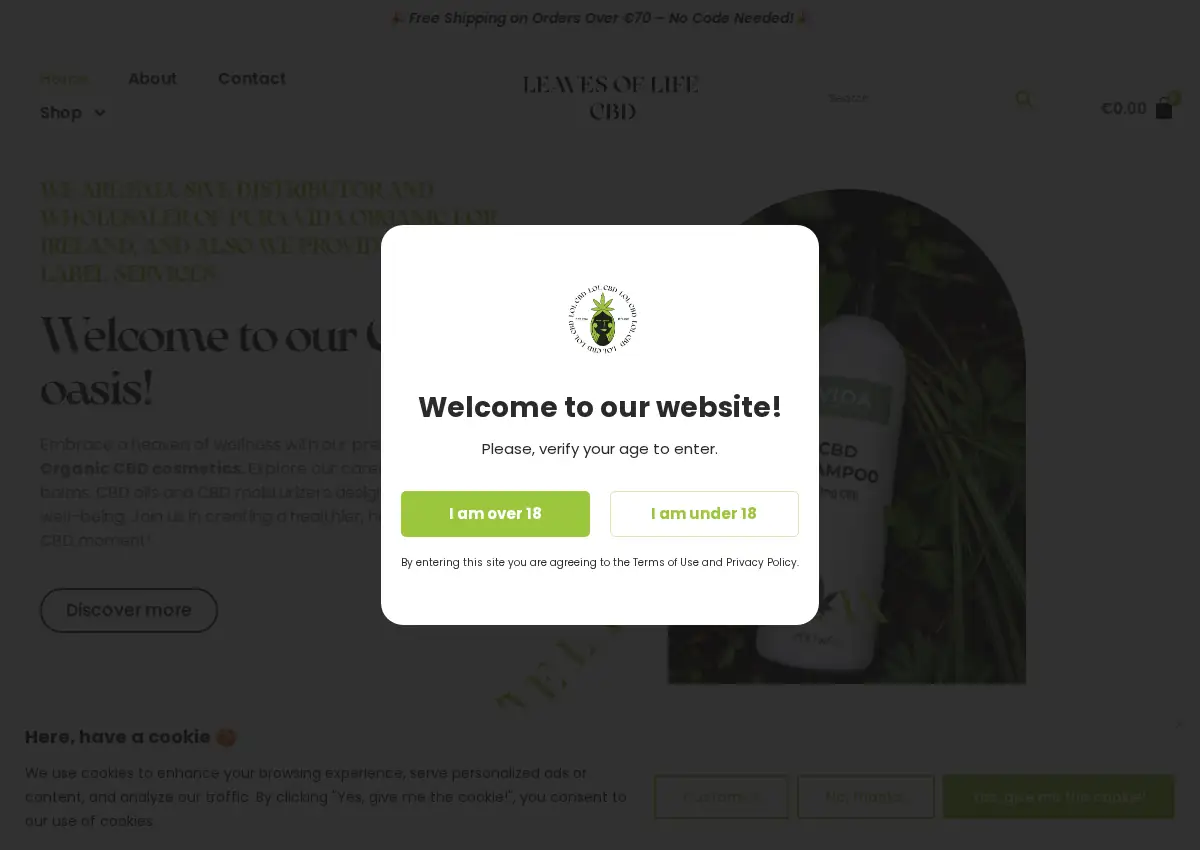 Store homepage