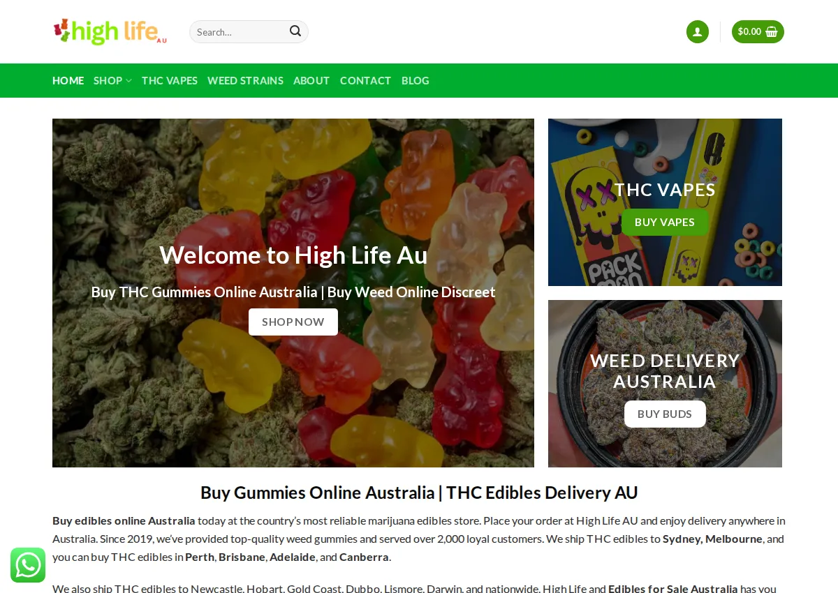 Store homepage