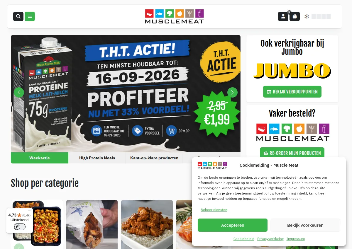 Store homepage