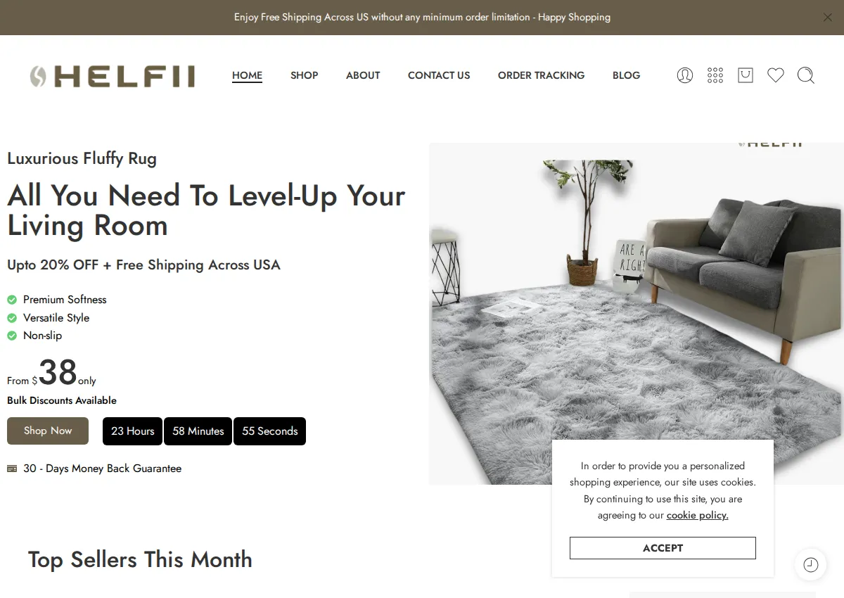 Store homepage