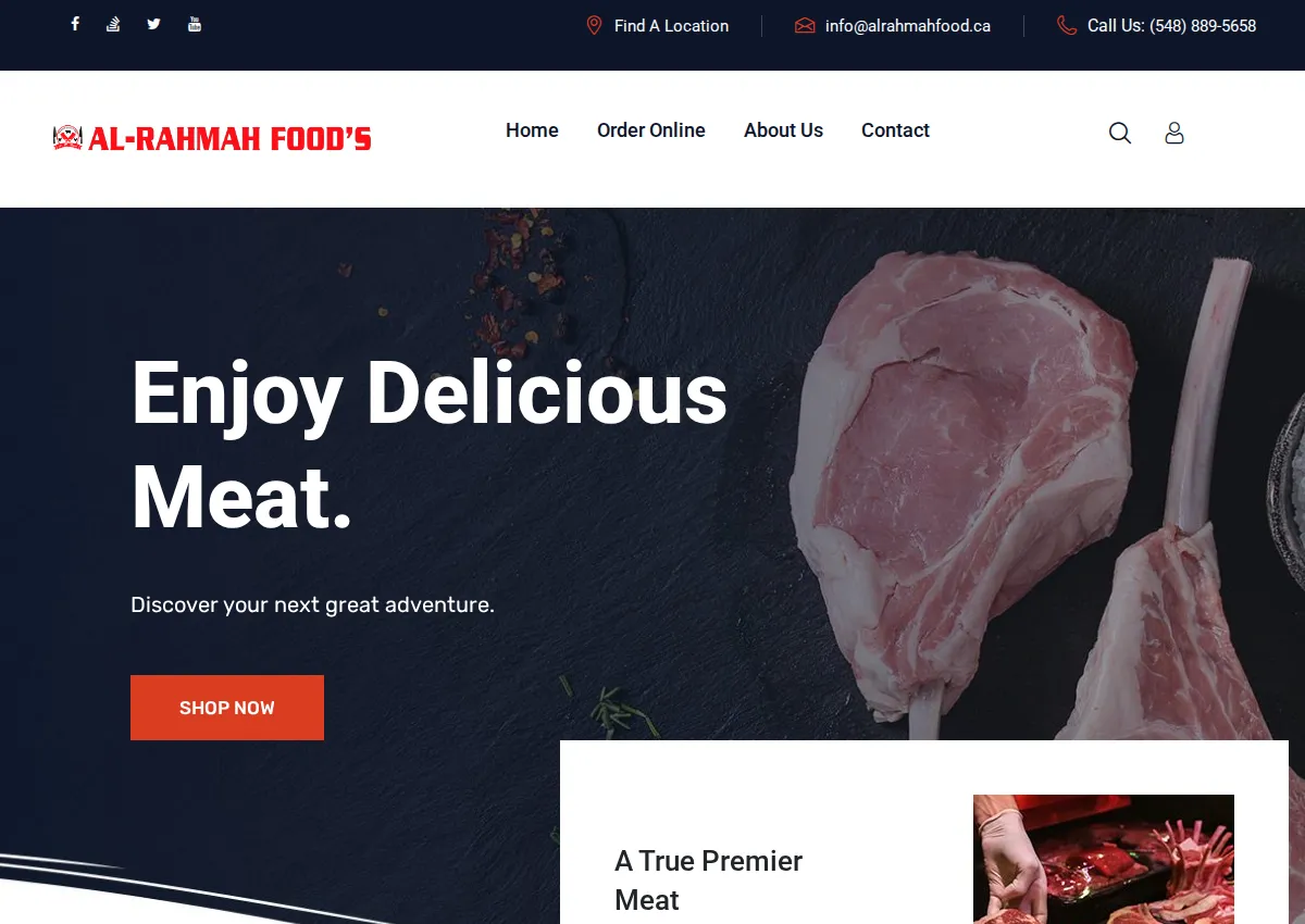 Store homepage