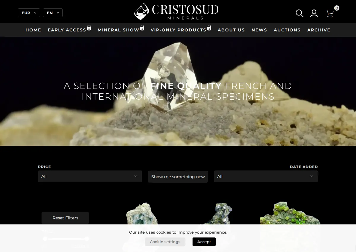 Store homepage