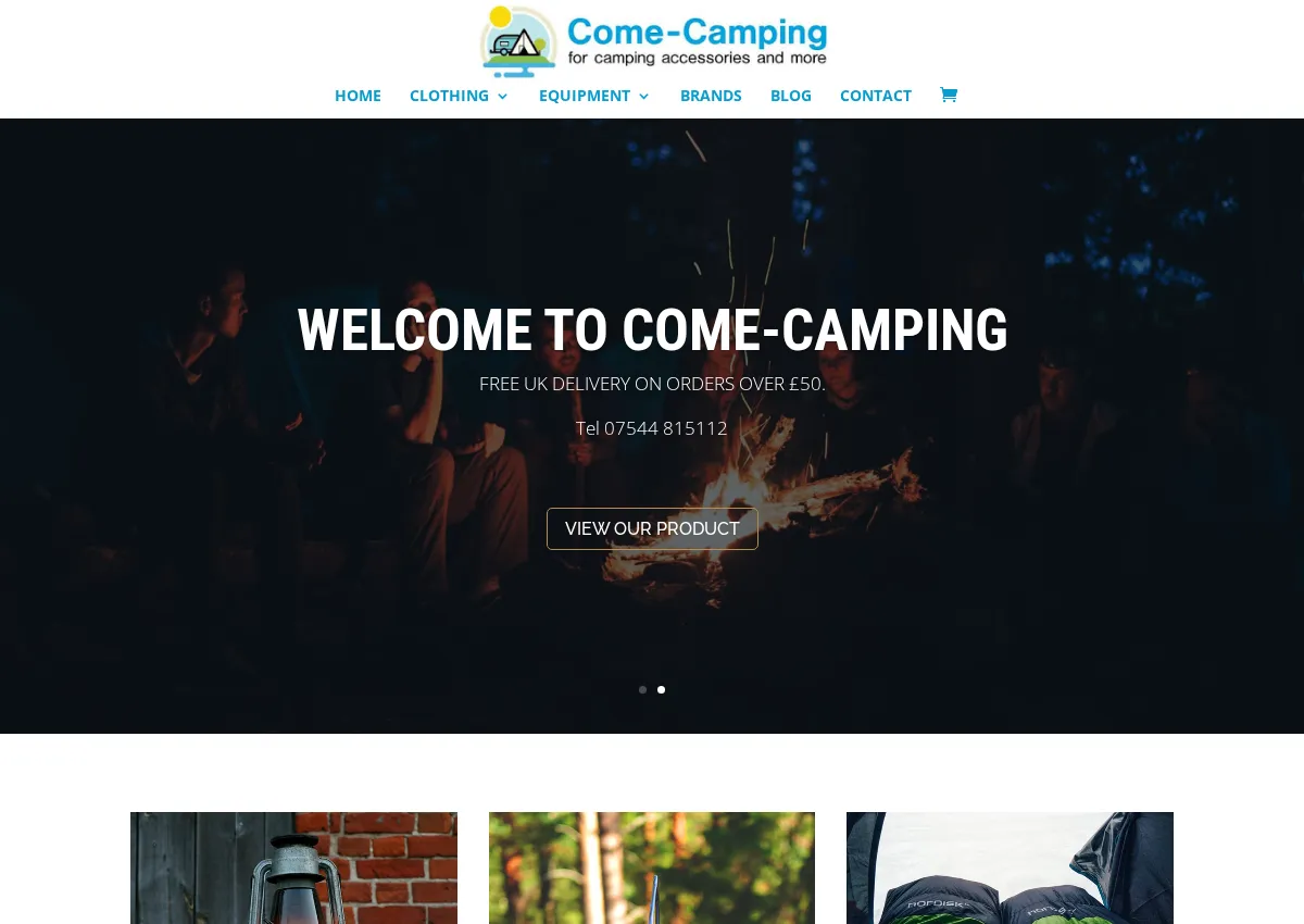 Store homepage