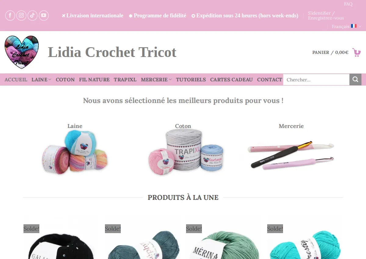 Store homepage