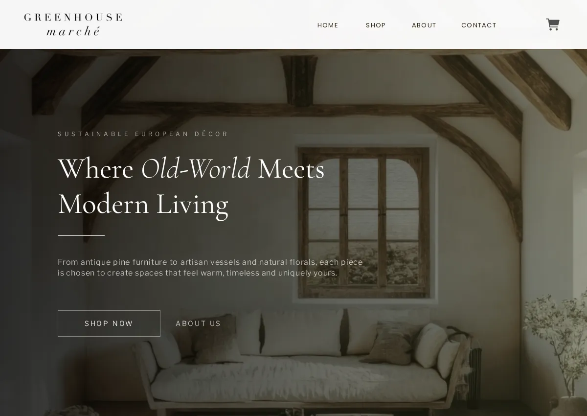 Store homepage