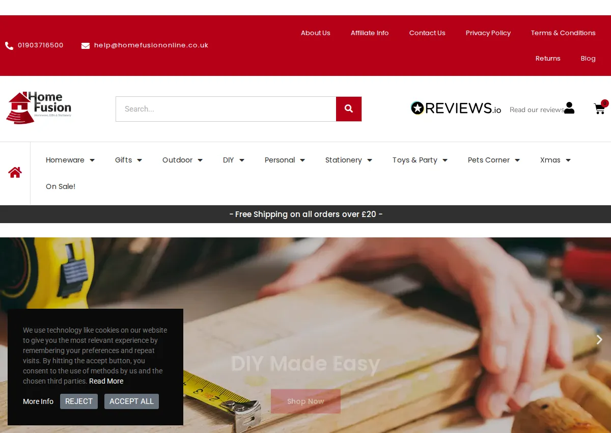 Store homepage