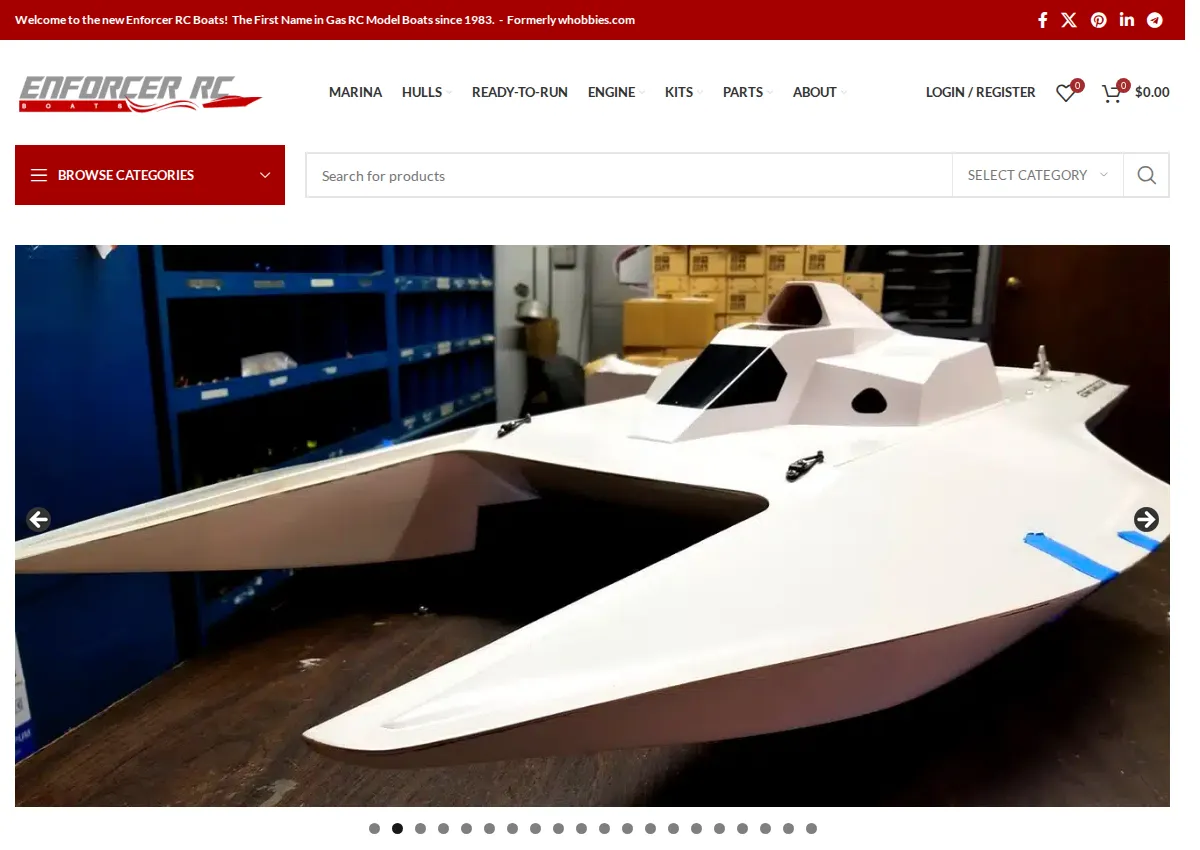 Store homepage