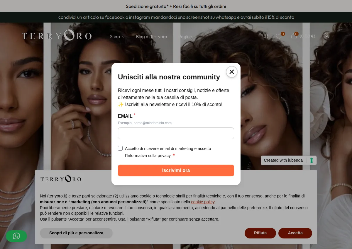 Store homepage