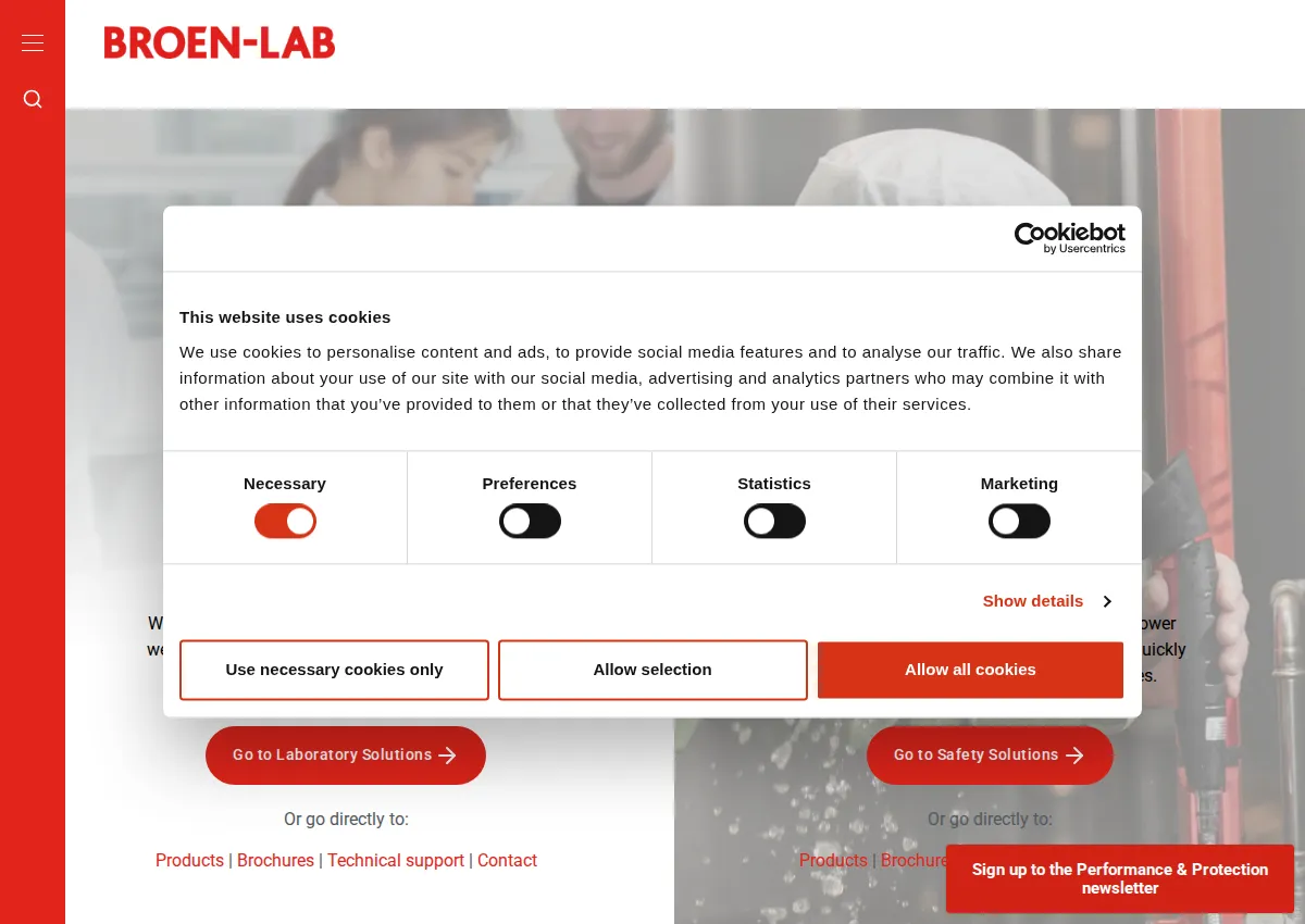 Store homepage