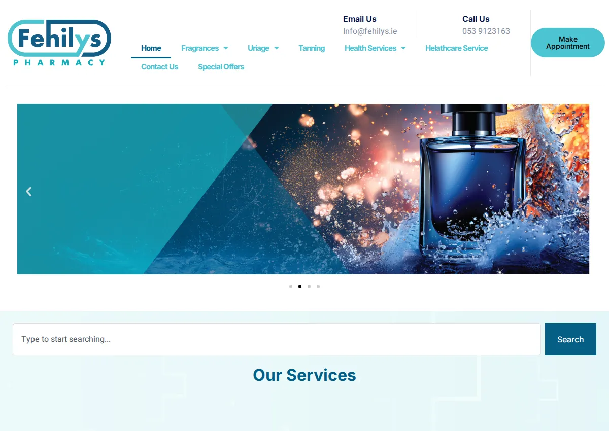 Store homepage