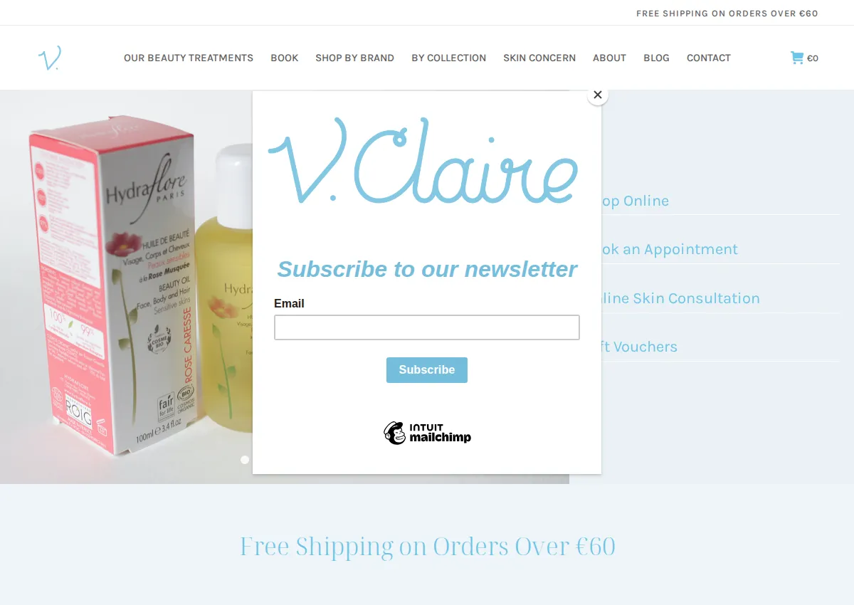 Store homepage