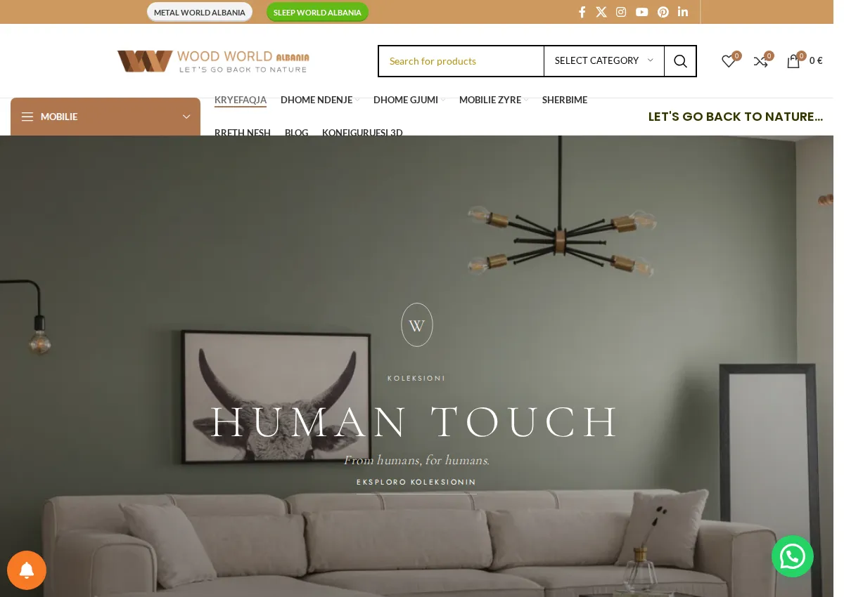 Store homepage