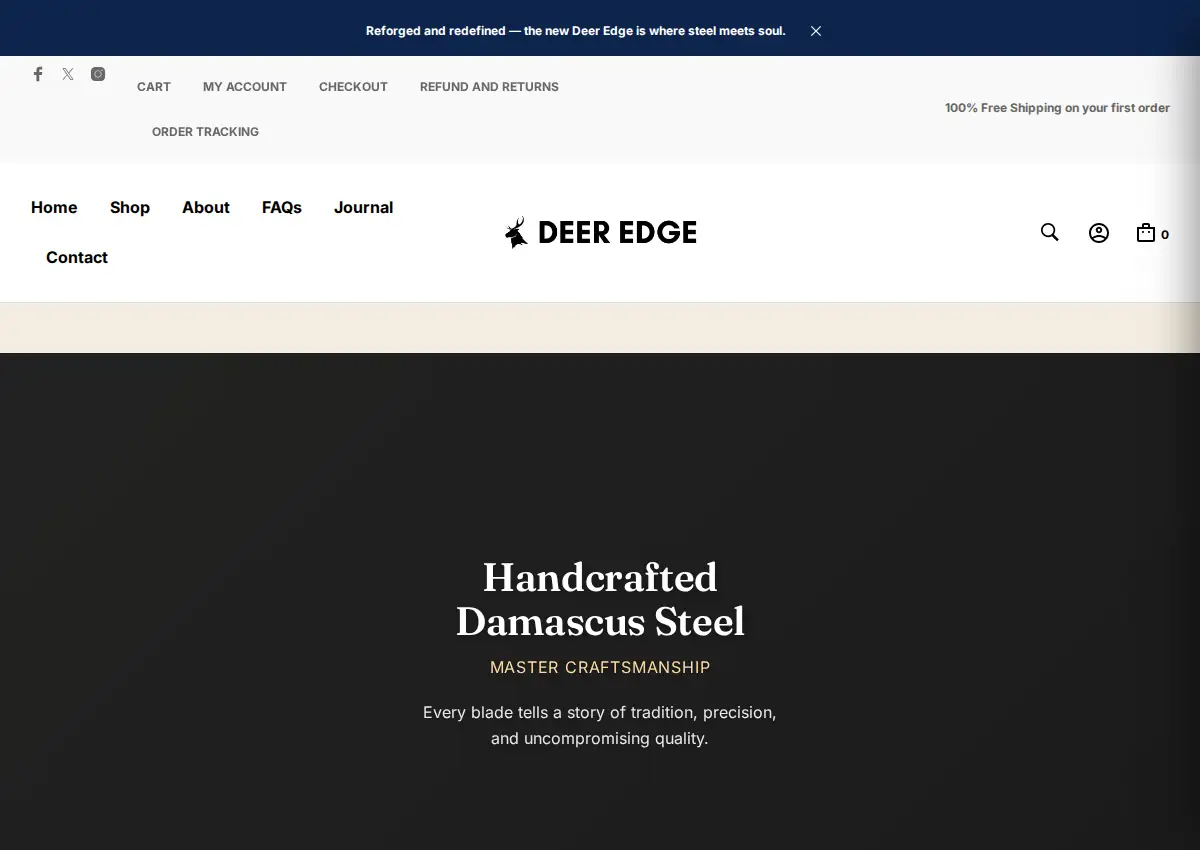 Store homepage