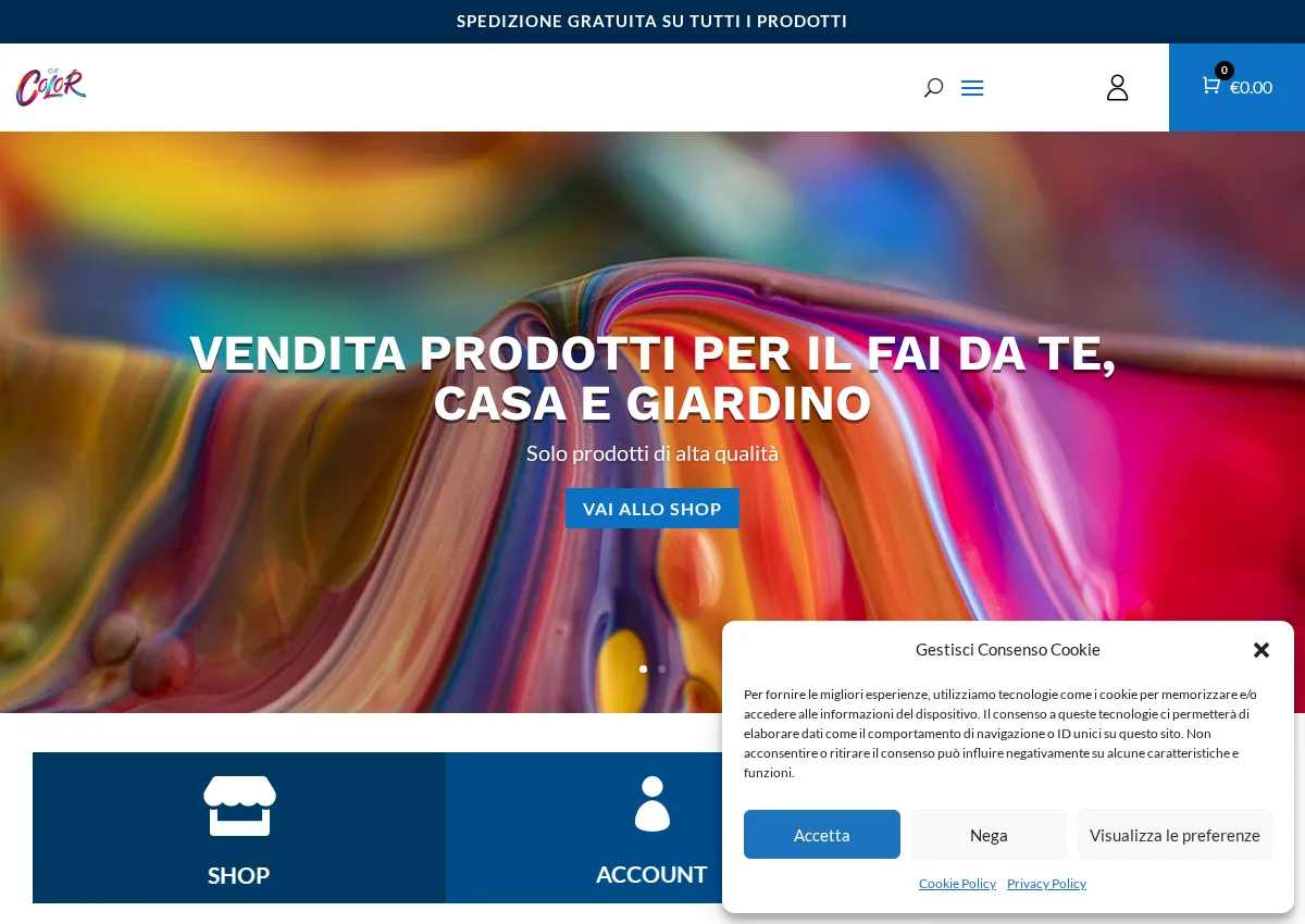 Store homepage