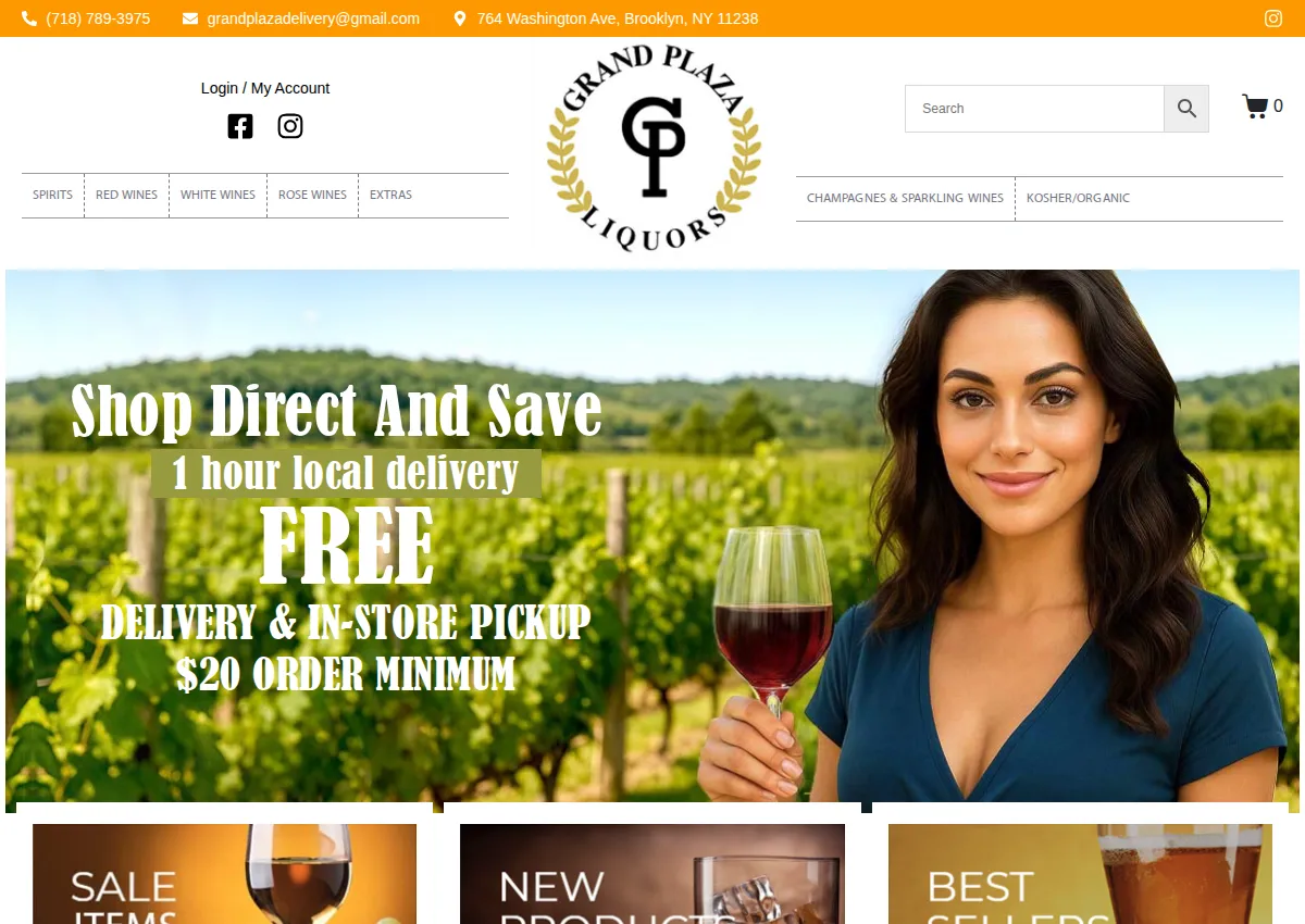 Store homepage
