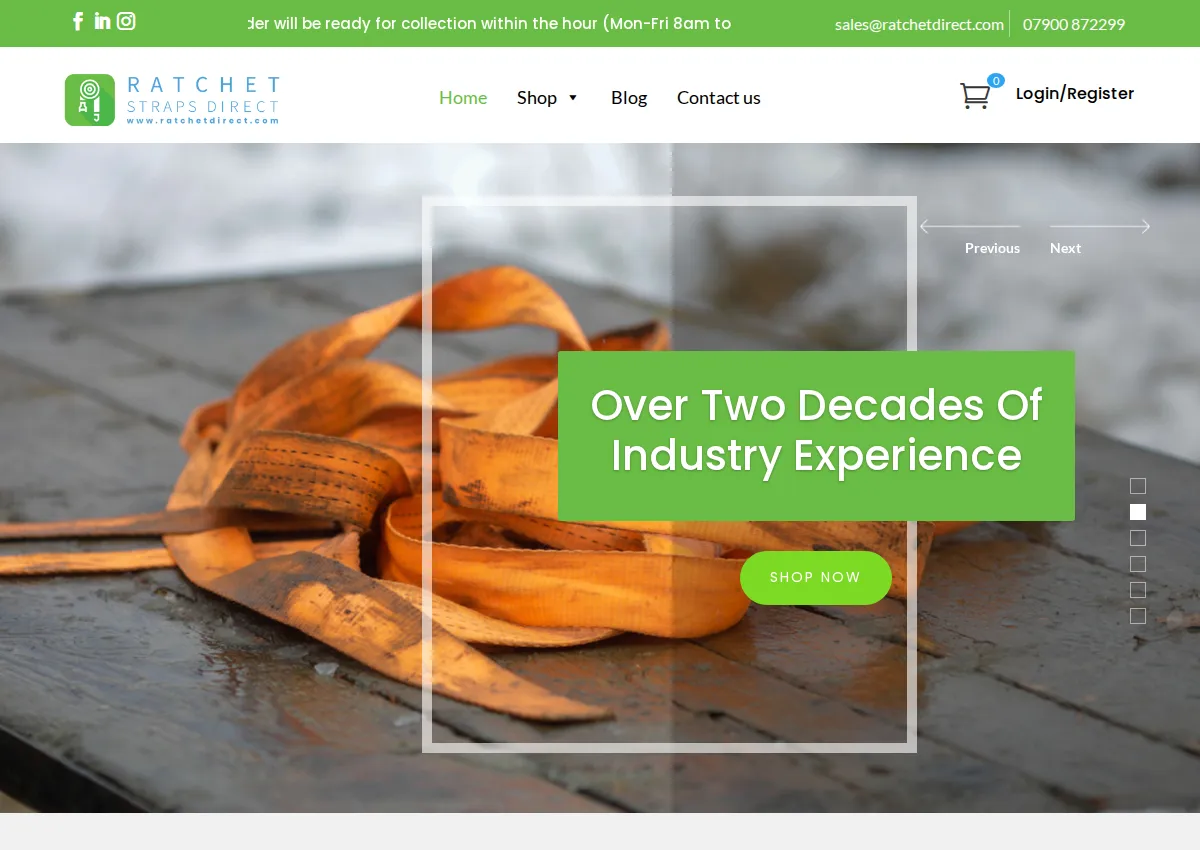 Store homepage