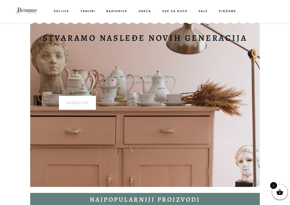 Store homepage