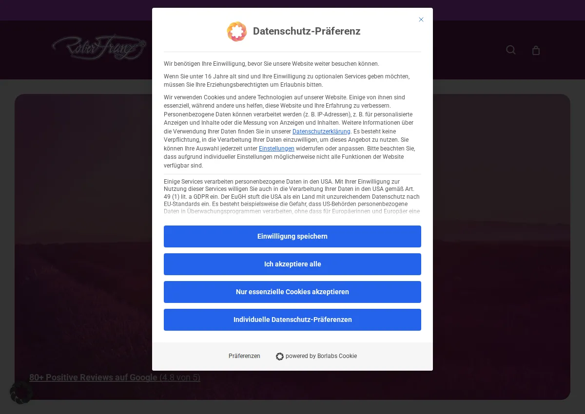 Store homepage
