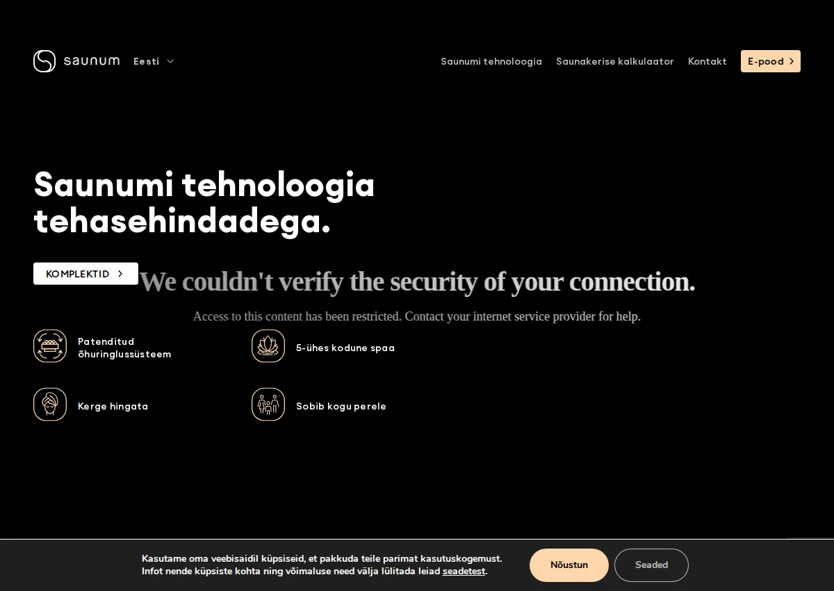Store homepage