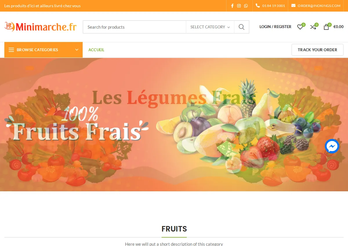 Store homepage