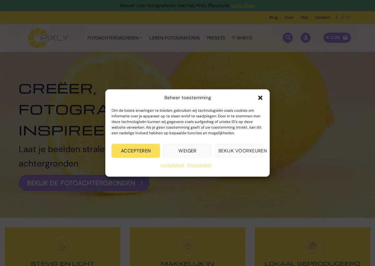 Store homepage