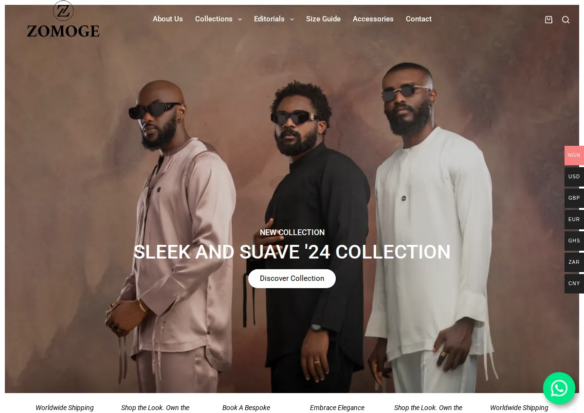 Store homepage