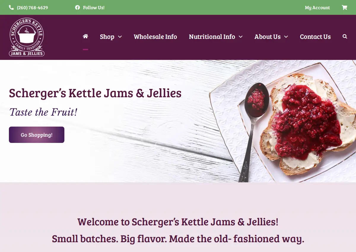 Store homepage