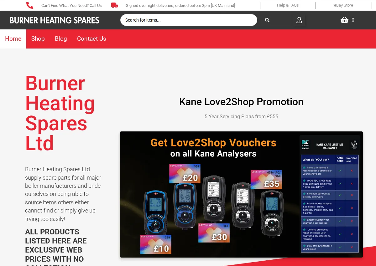 Store homepage
