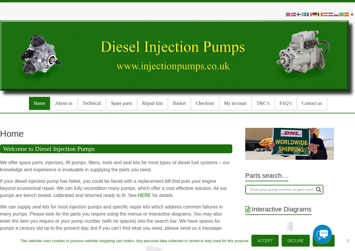 Store homepage