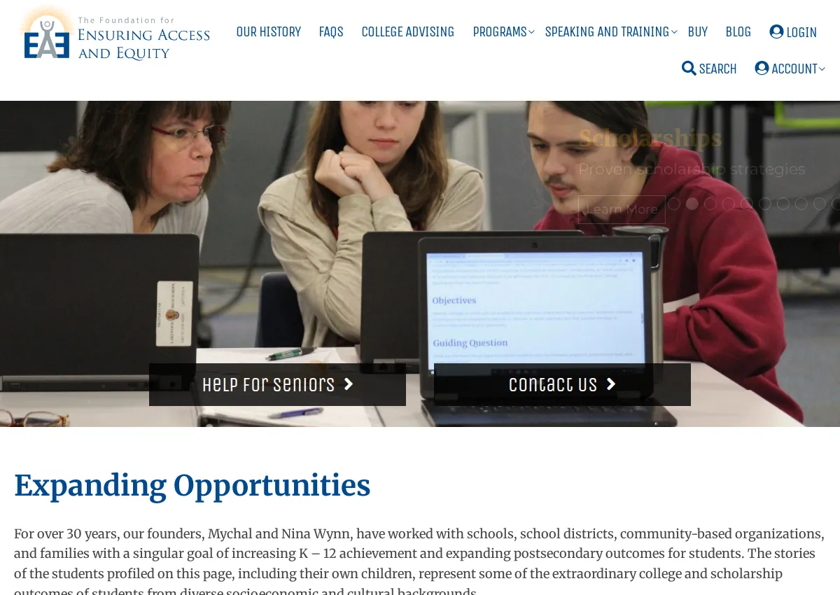 Store homepage