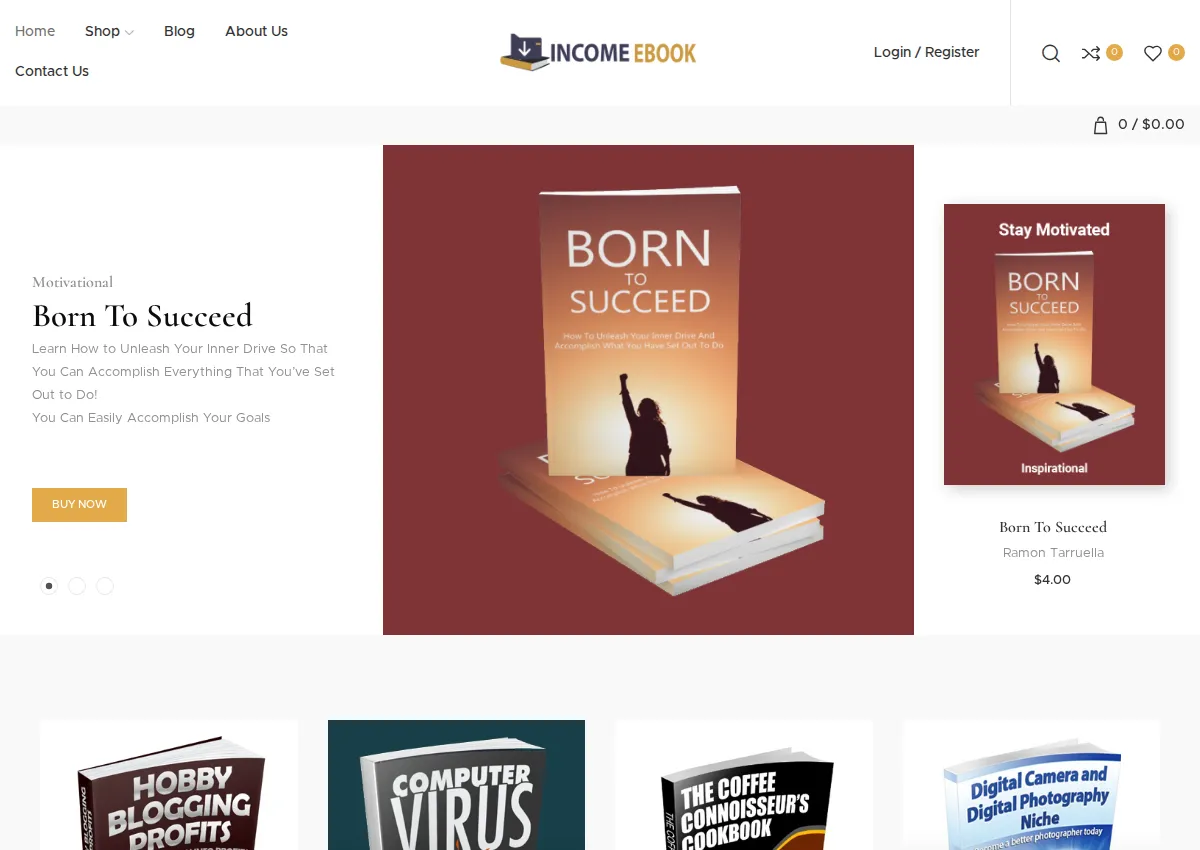 Store homepage